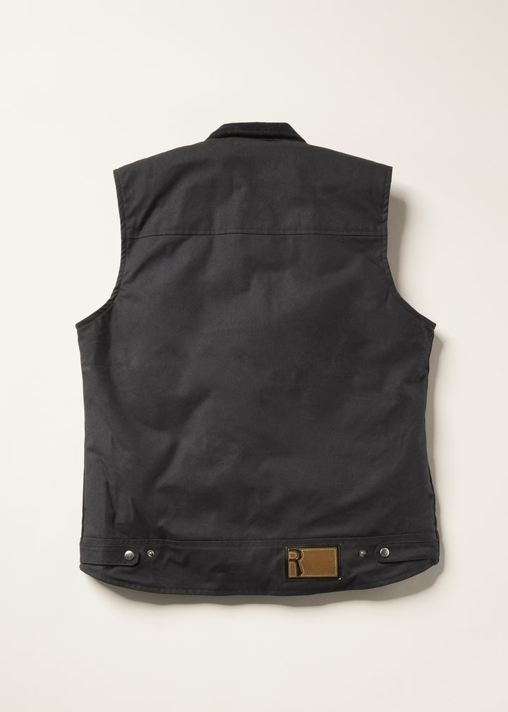Spadina Waxed Vest - Schwarz