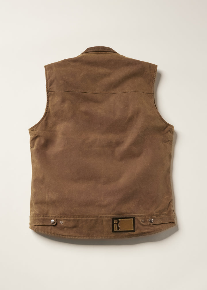 Spadina Waxed Vest - Tobacco