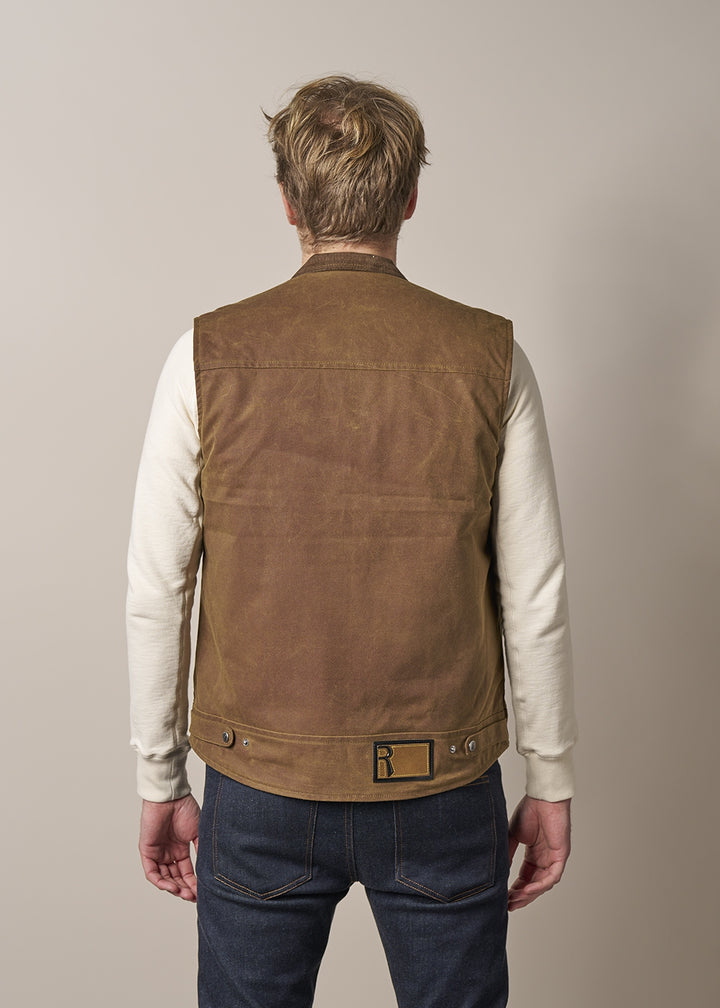 Spadina Waxed Vest - Tobacco