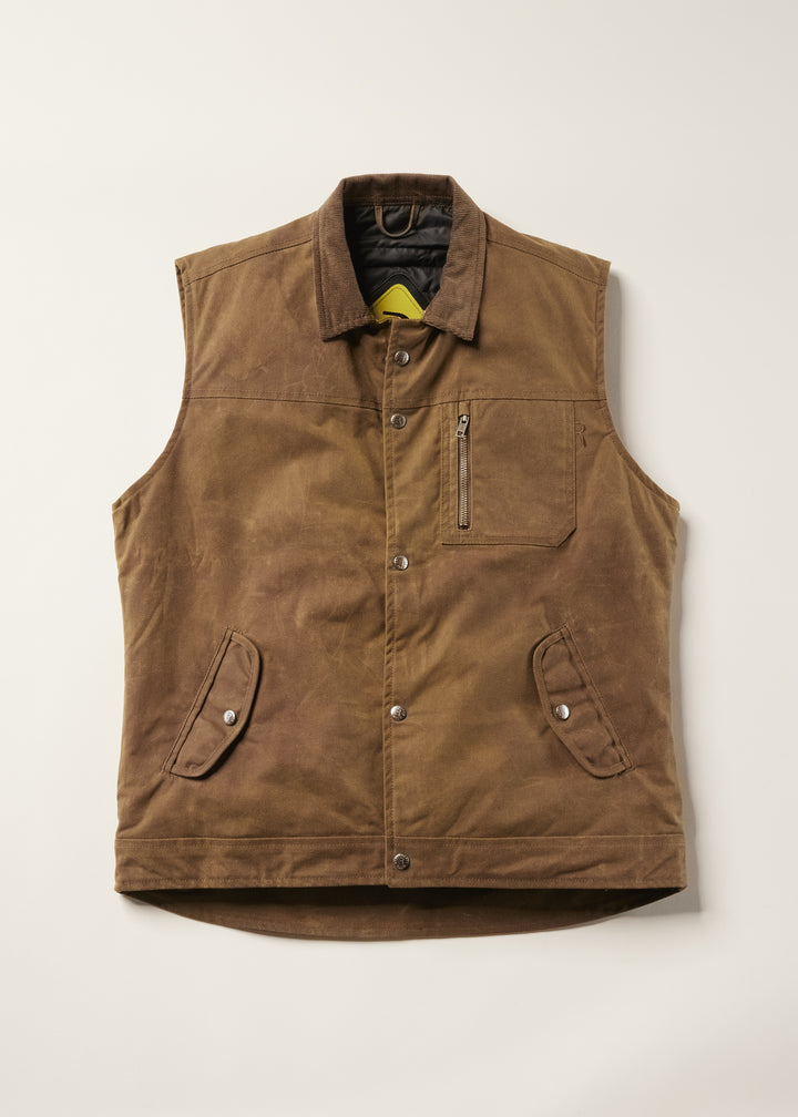 Spadina Waxed Vest - Tobacco
