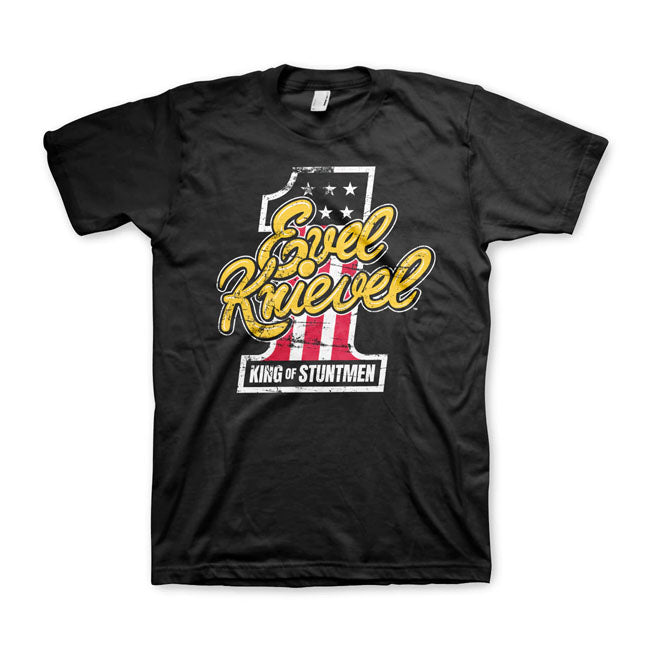 Evel Knievel King Of Stuntmen T-Shirt Schwarz