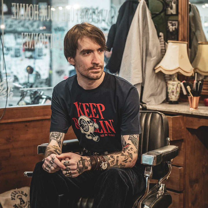 Age of Glory Keep Rollin’ Tee Navy