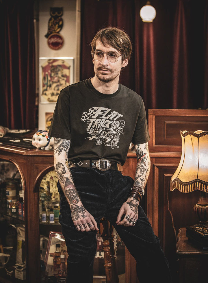 Age of Glory Turn Left Tee Washed Black