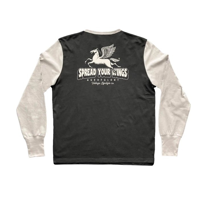 Age of Glory Pegasus LS Tee Washed Black