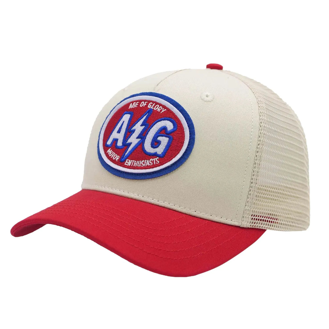 Age of Glory Pilot Trucker Cap Off-white / Rot