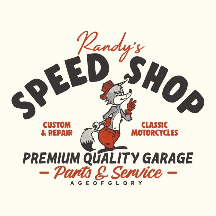Age of Glory Speed Shop Tee Ecru