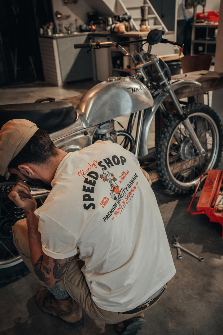 Age of Glory Speed Shop Tee Ecru