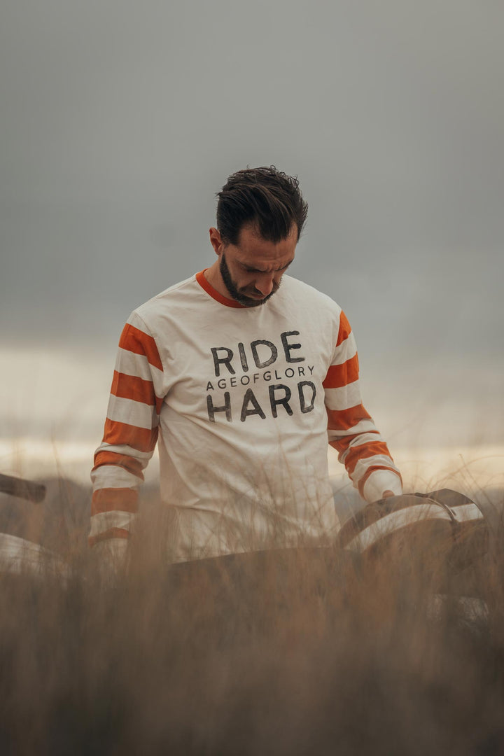 Age of Glory Ride Hard LS Tee Ecru Rust