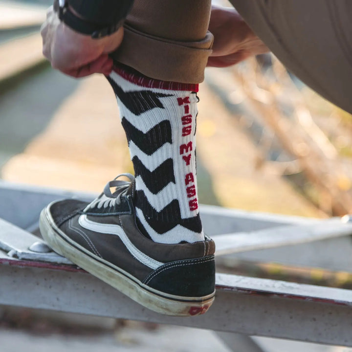 Age of Glory Tracks Socks Black Off-White