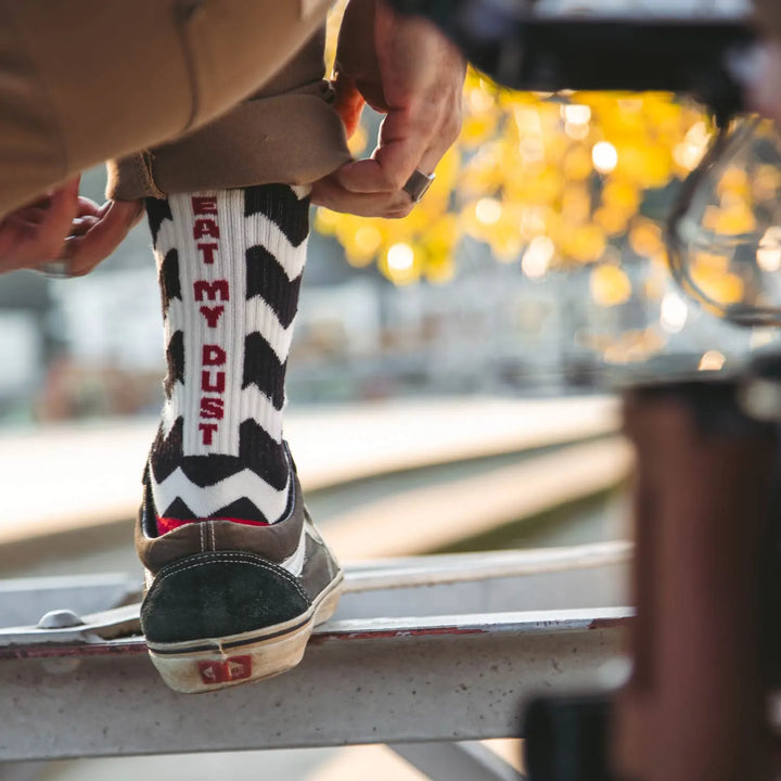 Age of Glory Tracks Socks Black Off-White