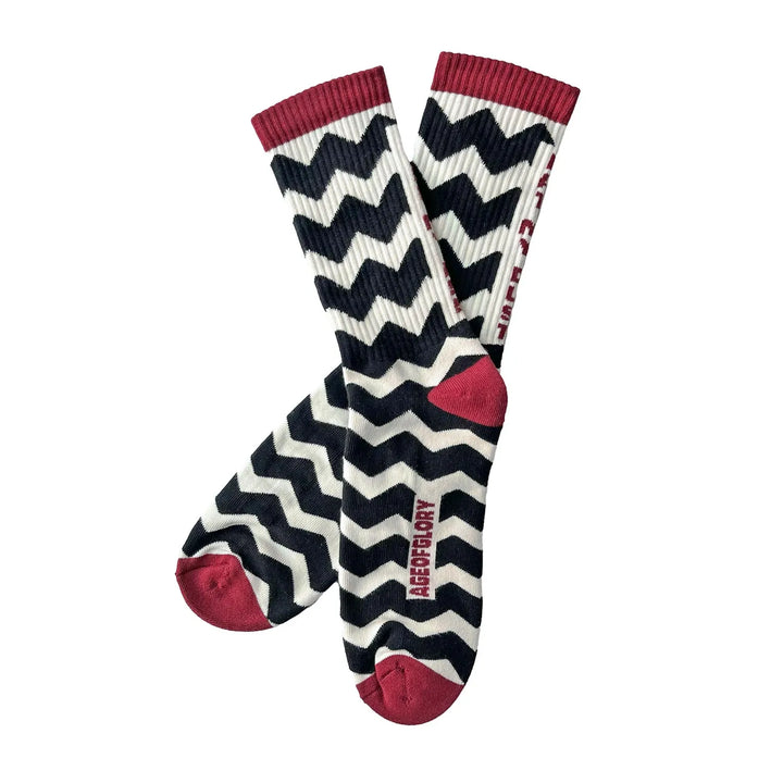 Age of Glory Tracks Socks Black Off-White