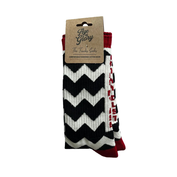 Age of Glory Tracks Socks Black Off-White