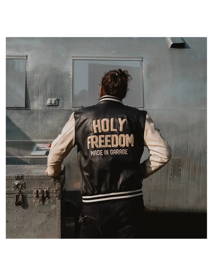 HolyFreedom Varsity Black Jacket