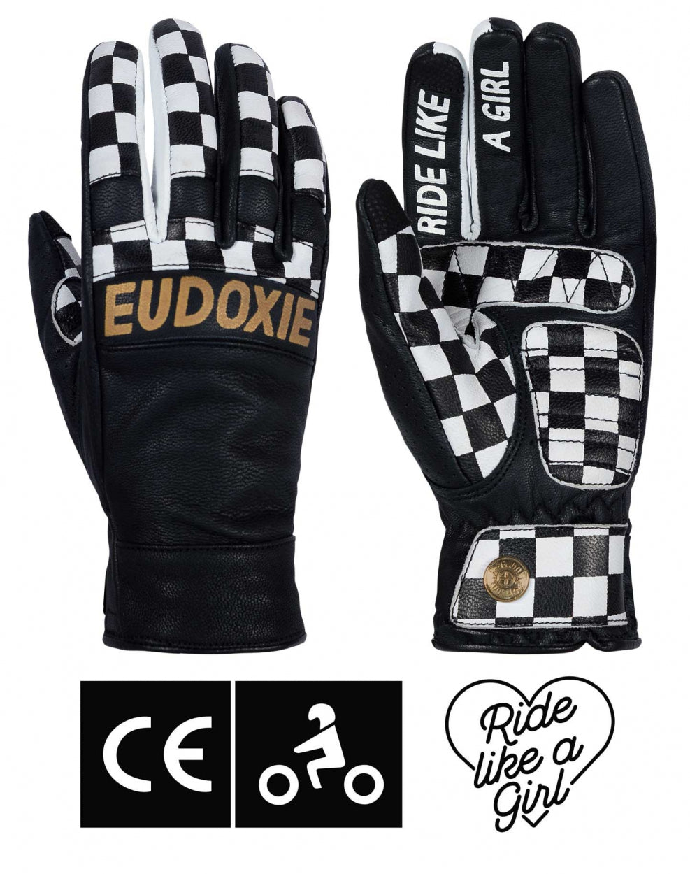 Eudoxie Lederhandschuhe Gold