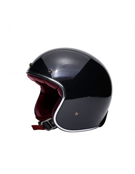 MÂRKÖ The Classic Motorrad Jethelm Schwarz/Rot