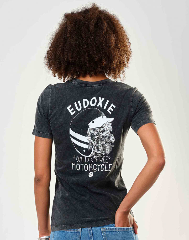 Eudoxie Baseball T-Shirt Bonnie Black
