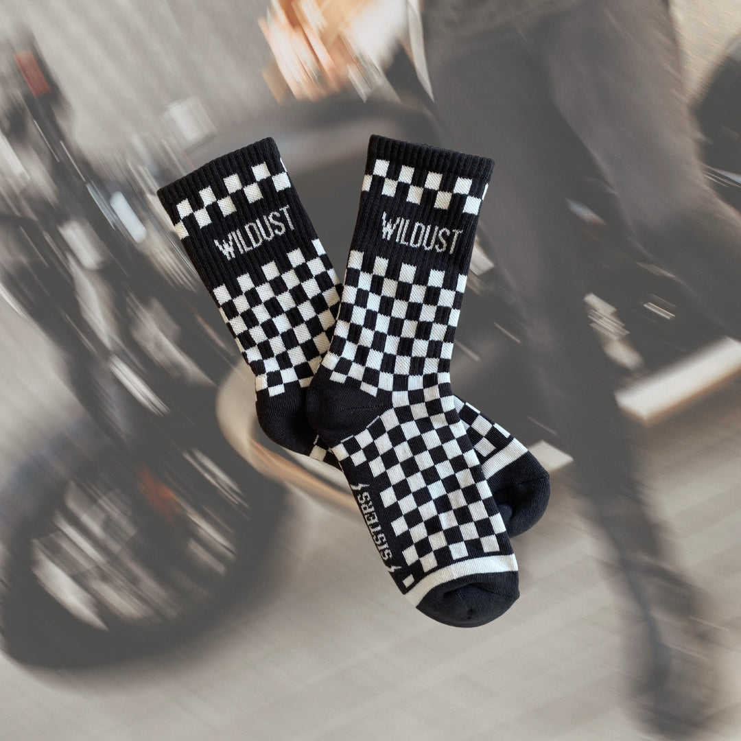 Wildust Socken Checkerboard Grau