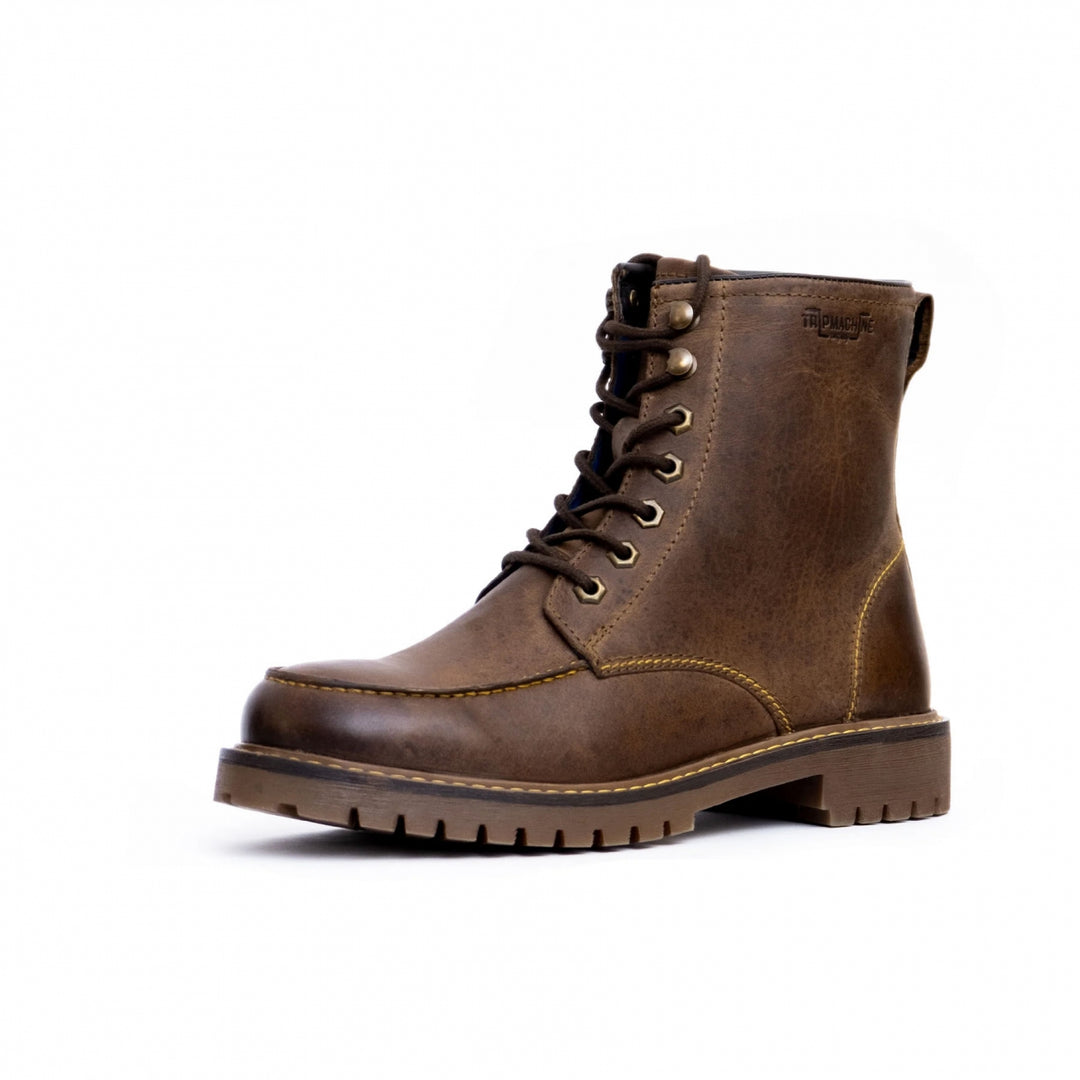 Trip Machine Boots Moc-Toe Tobacco Brown – No Broken Bones