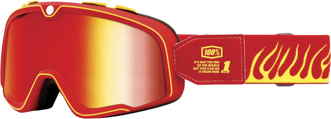 100% Barstow Goggle Death Spray - Mirror Red Lens