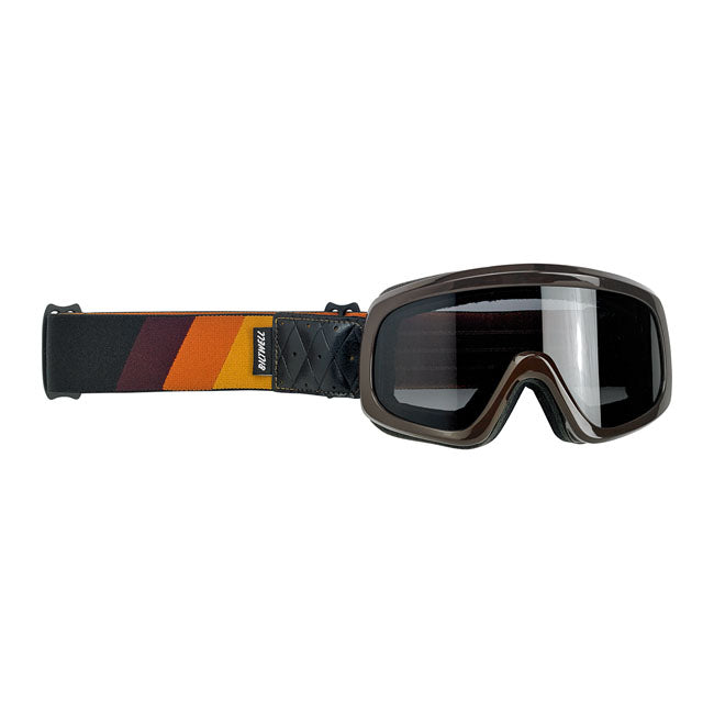 Biltwell Overland 2.0 Tri-Stripe Goggle Brown