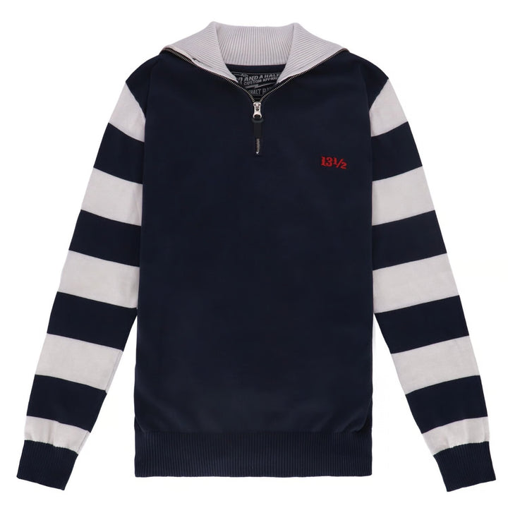 13 1/2 Outlaw Half-Zip Sweater Navy/Offwhite