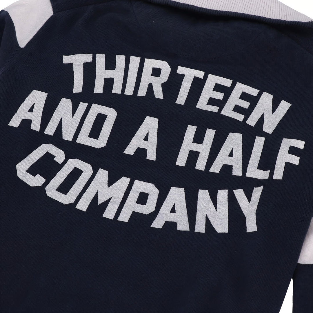 13 1/2 Outlaw Half-Zip Sweater Navy/Offwhite