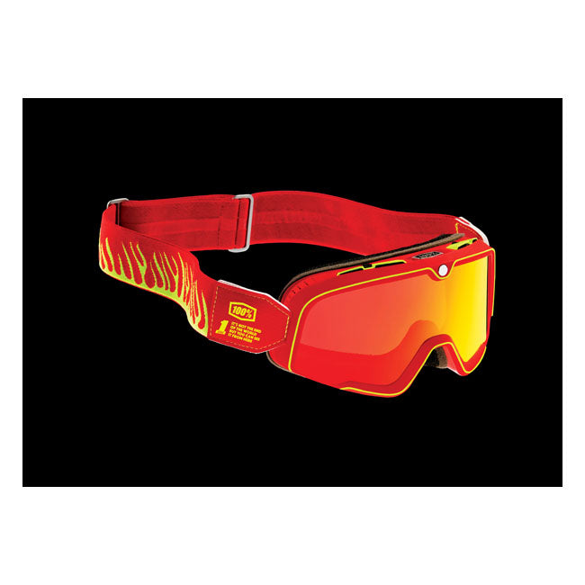 100% Barstow Goggle Death Spray - Mirror Red Lens