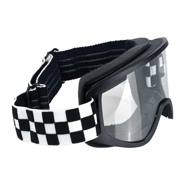 Biltwell Moto 2.0 Checkers Goggles Schwarz/Weiss
