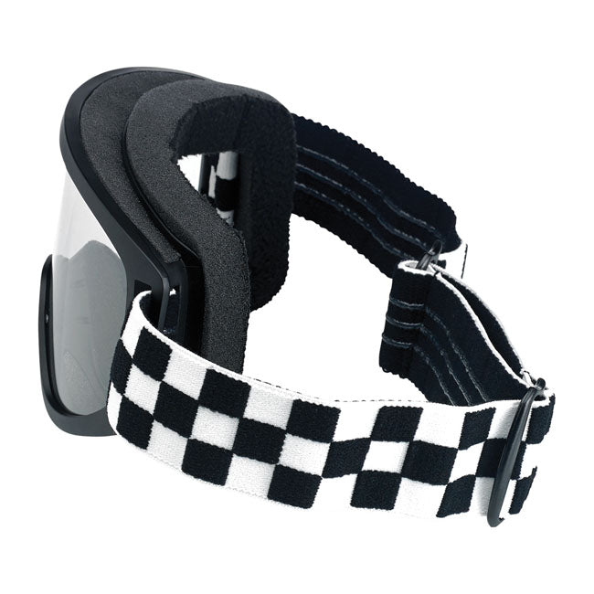 Biltwell Moto 2.0 Checkers Goggles Schwarz/Weiss