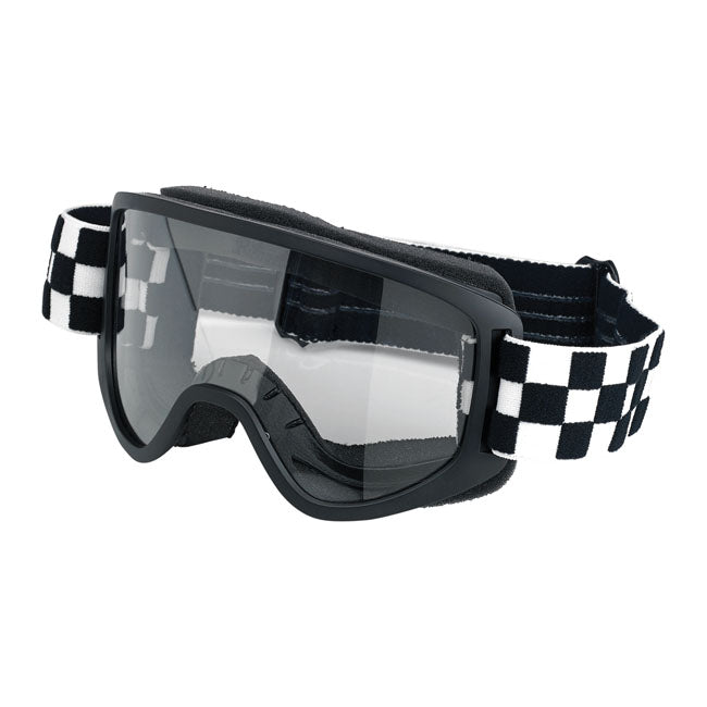 Biltwell Moto 2.0 Checkers Goggles Schwarz/Weiss