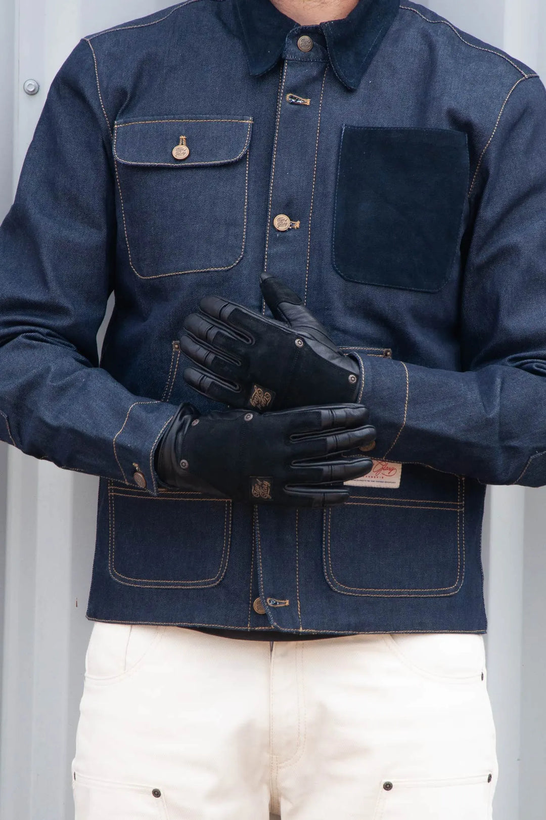 Age of Glory Crafter Leather Gloves CE Schwarz