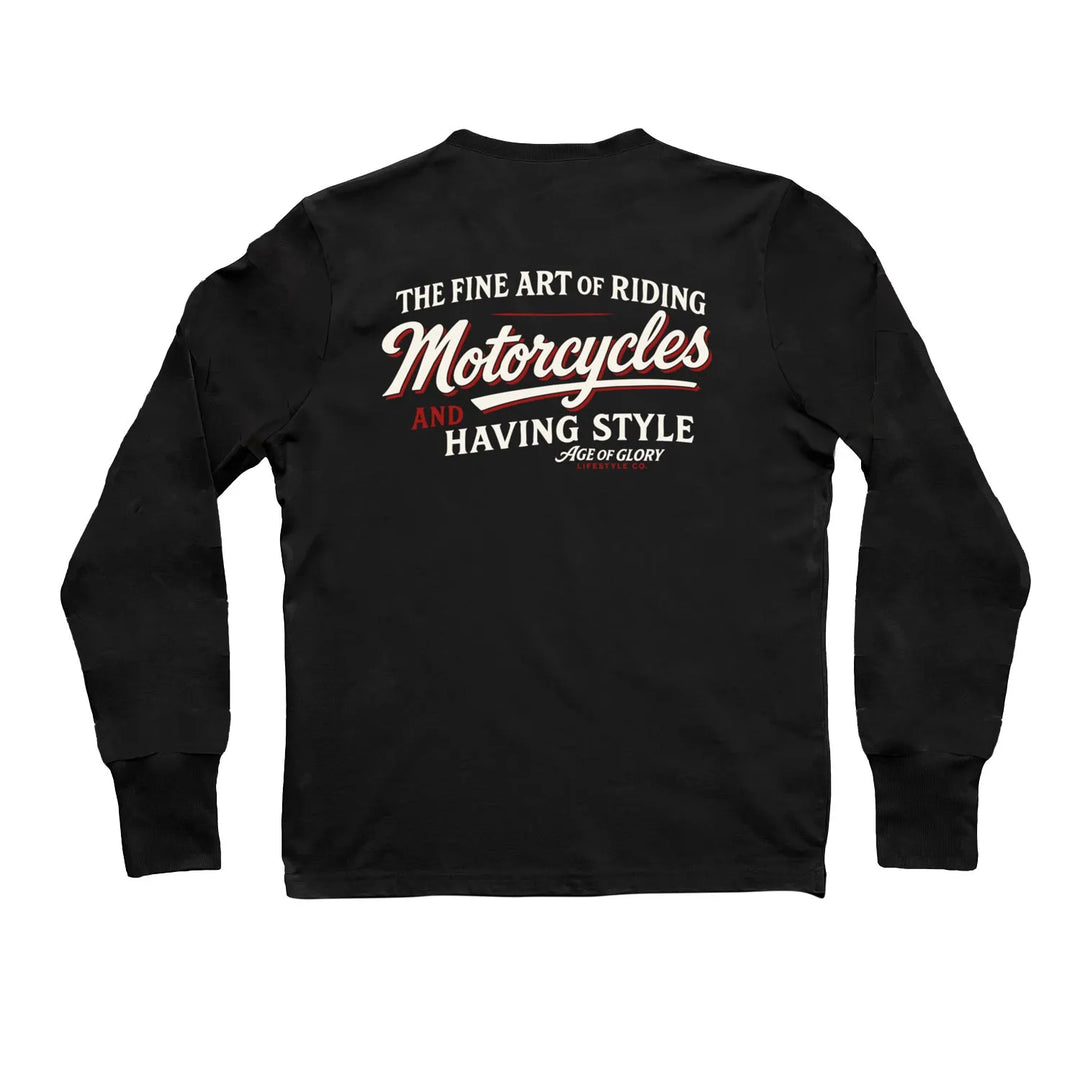 Age of Glory Fine Art LS Tee Washed Black