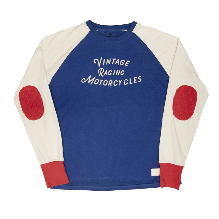 Age of Glory Heritage Raglan LS Tee Royal Blue Off-white Red