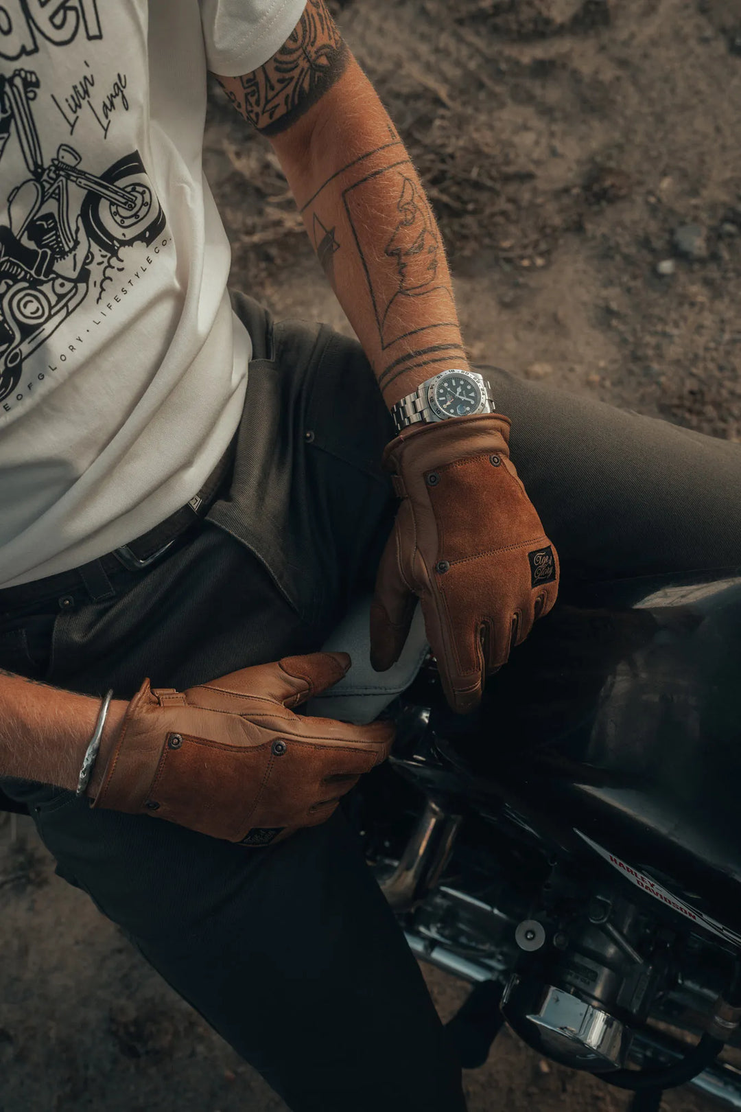Age of Glory Crafter Leather Gloves CE Caramel