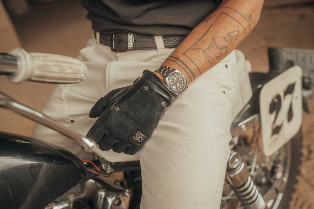 Age of Glory Crafter Leather Gloves CE Schwarz
