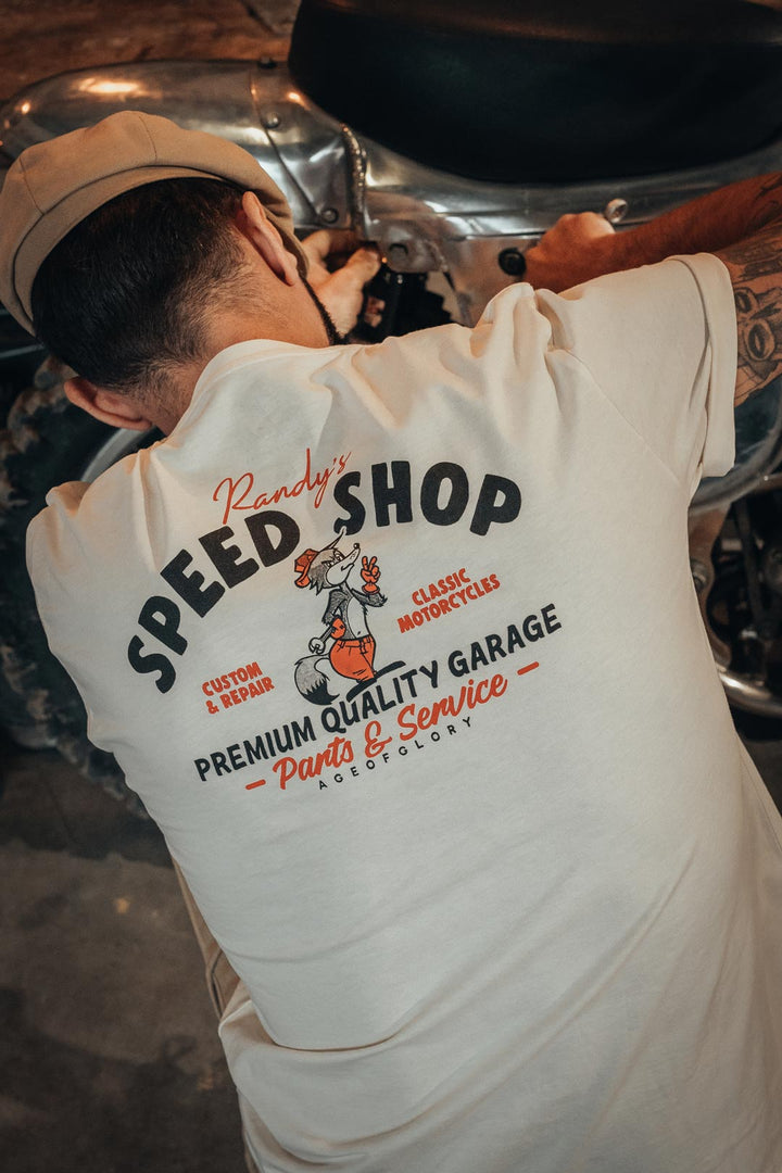 Age of Glory Speed Shop Tee Ecru