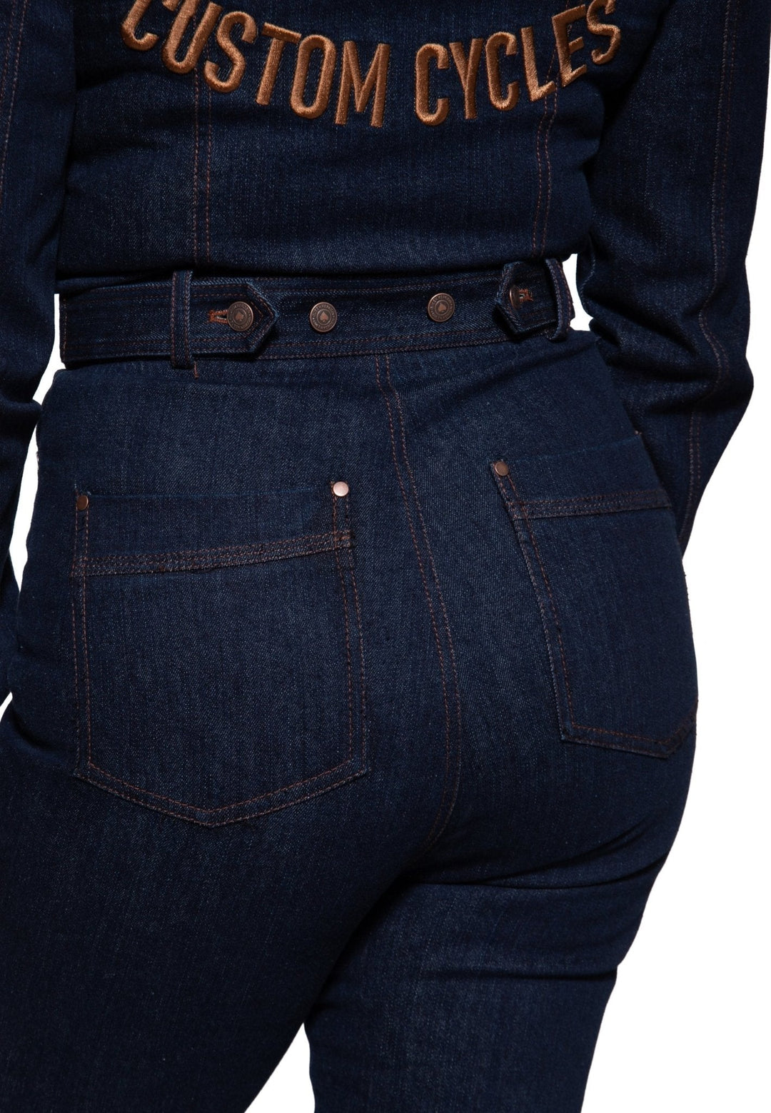 Damen Denim-Jumpsuit Bakersfield Dunkelblau – Ansicht 8