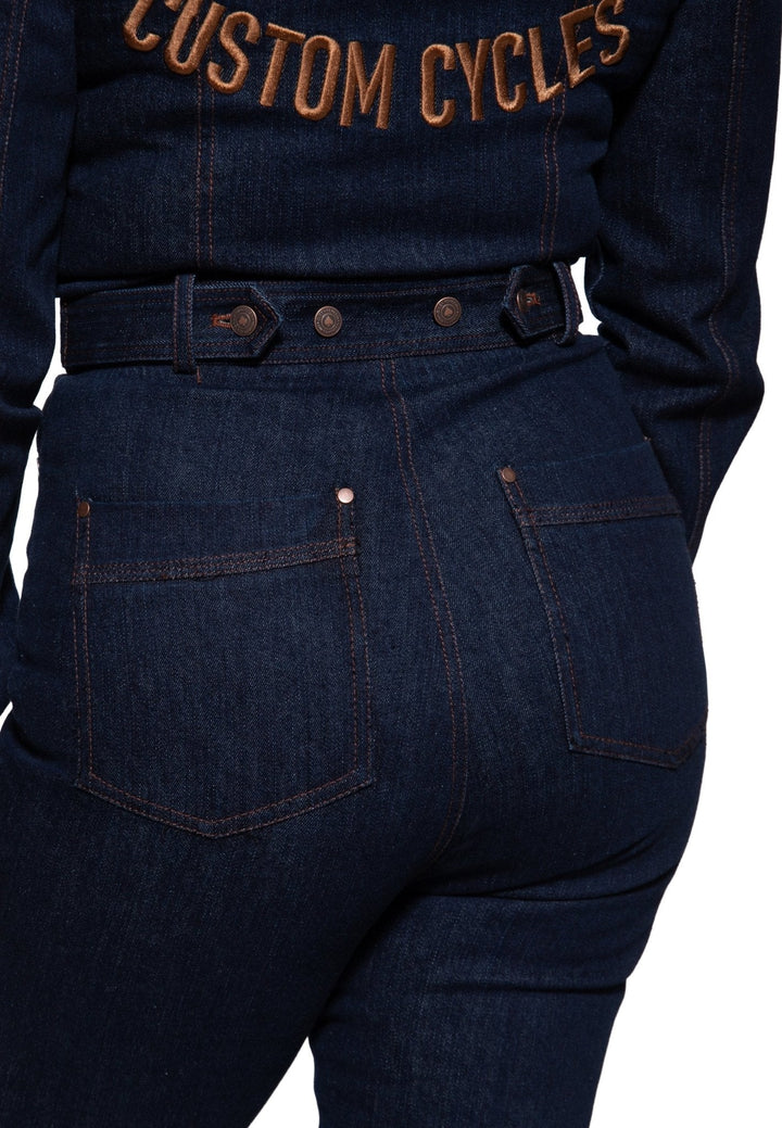 Damen Denim-Jumpsuit Bakersfield Dunkelblau – Ansicht 8