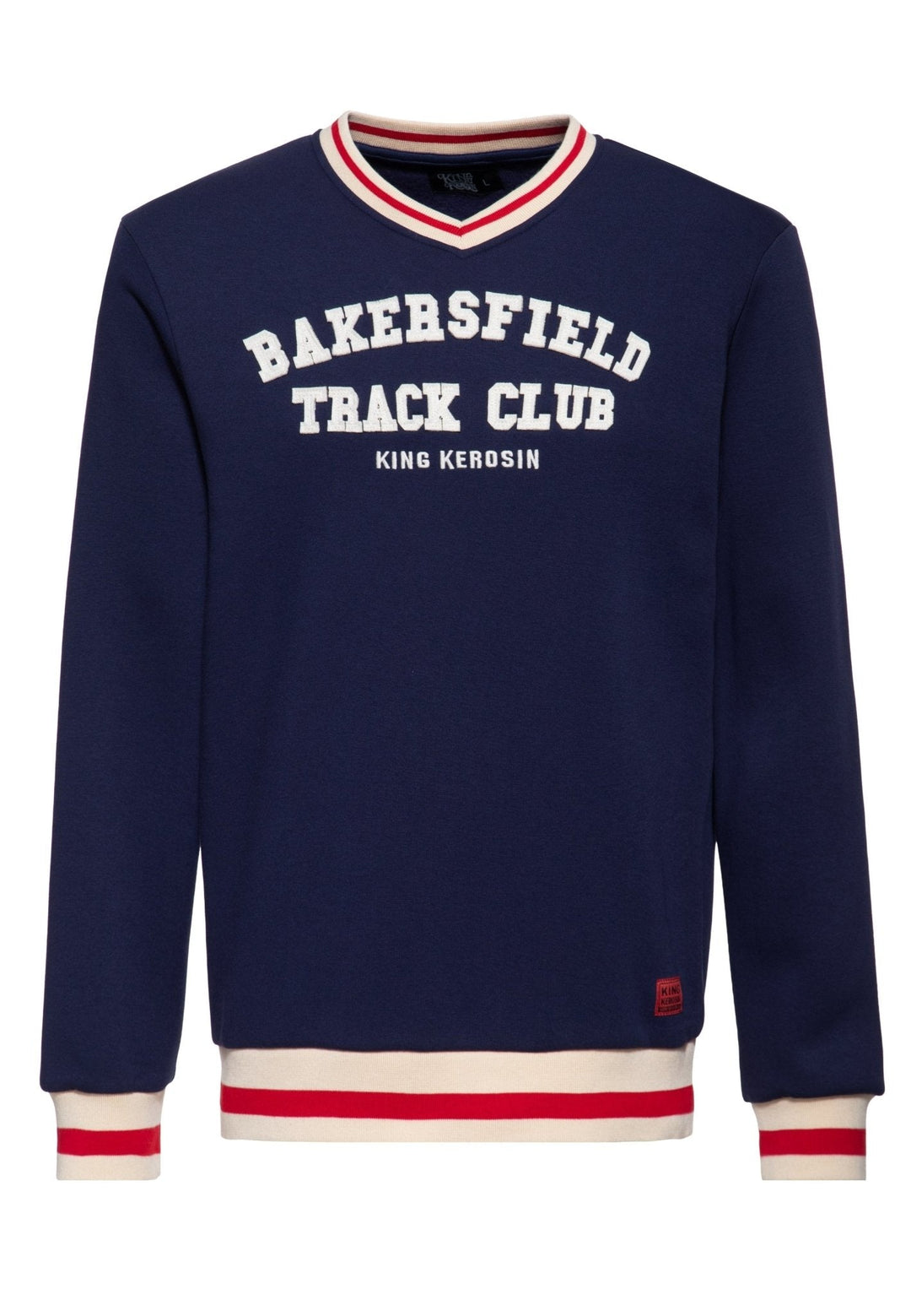 King Kerosin Sweatshirt Bakersfield Track Club in Navy – Vorderansicht