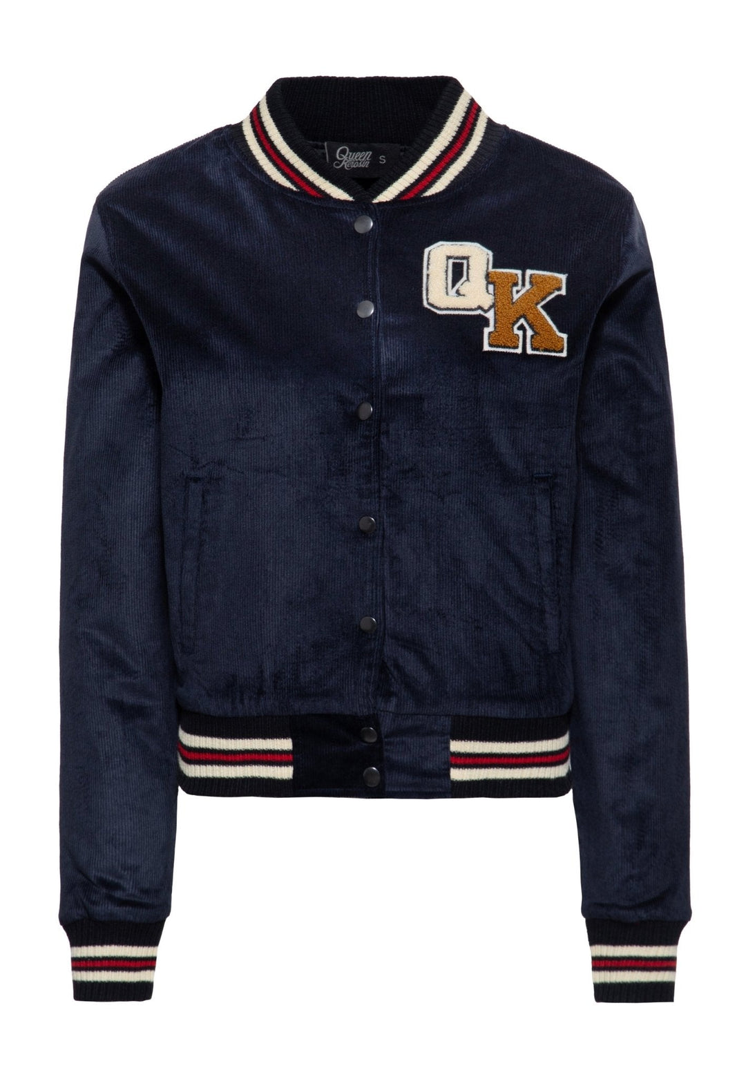 Damen Collegejacke Cheerleading Team Dunkelblau – Ansicht 1