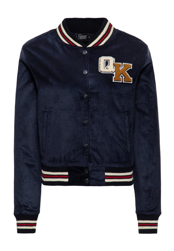 Damen Collegejacke Cheerleading Team Dunkelblau – Ansicht 1
