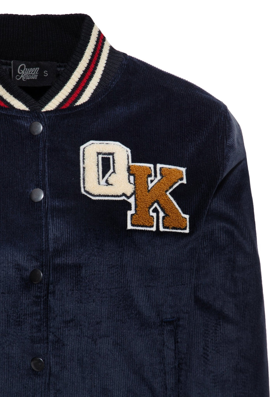Damen Collegejacke Cheerleading Team Dunkelblau – Ansicht 4