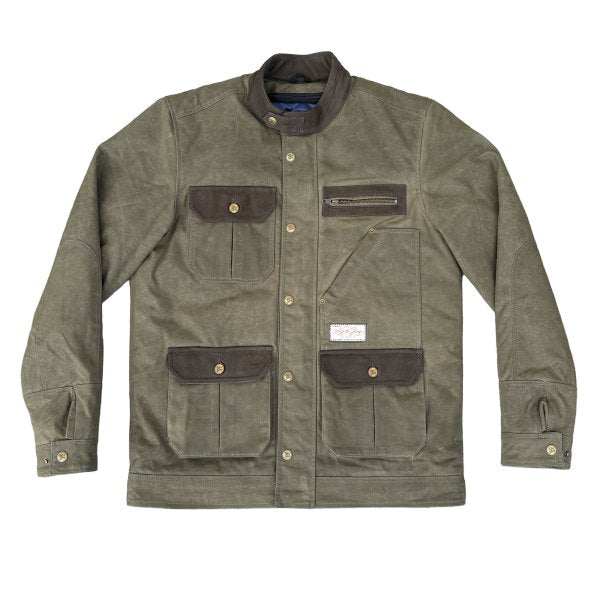 Age of Glory Escape Waxed Cotton Jacket Army Green – Ansicht 2