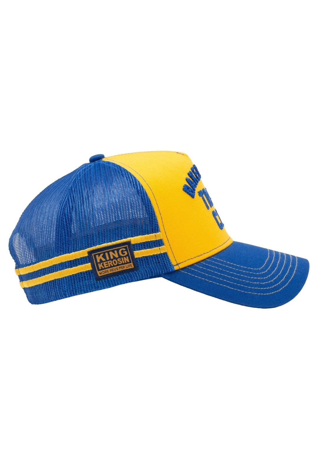 King Kerosin Bakersfield Track Club Trucker Cap Navy/Gelb – Ansicht 11
