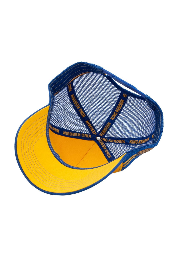 King Kerosin Bakersfield Track Club Trucker Cap Navy/Gelb – Ansicht 14