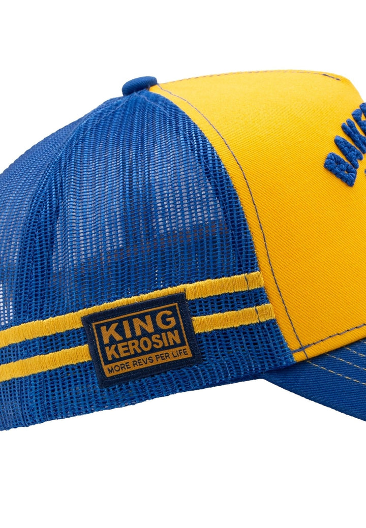 King Kerosin Bakersfield Track Club Trucker Cap Navy/Gelb – Ansicht 15