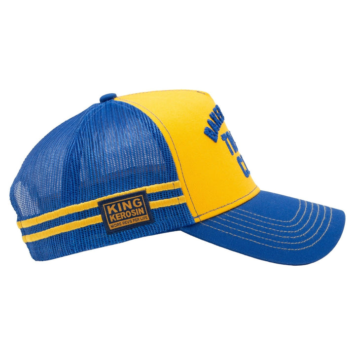 King Kerosin Bakersfield Track Club Trucker Cap Navy/Gelb – Ansicht 3