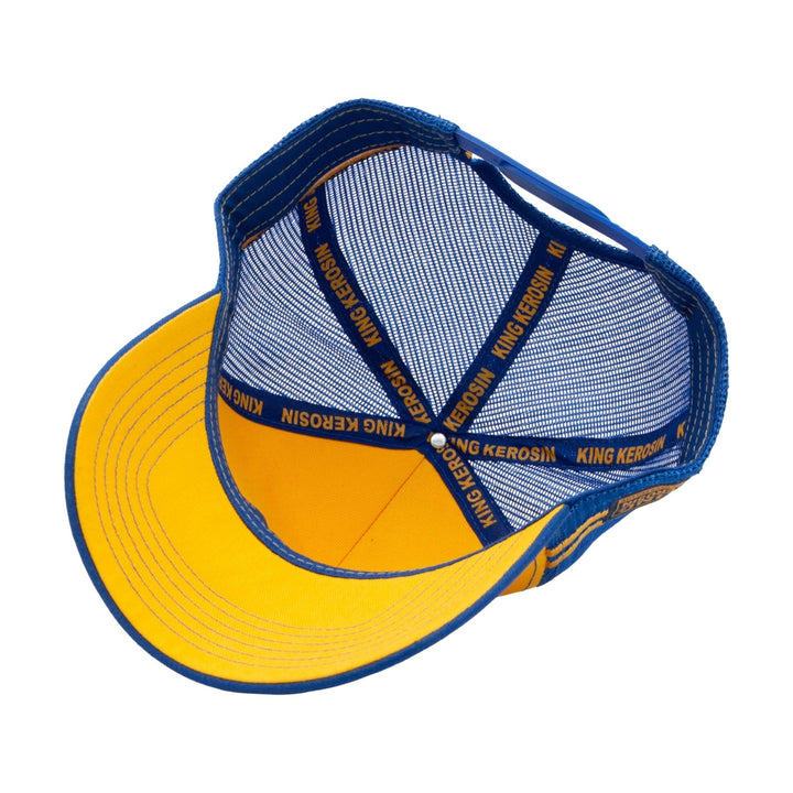 King Kerosin Bakersfield Track Club Trucker Cap Navy/Gelb – Ansicht 6