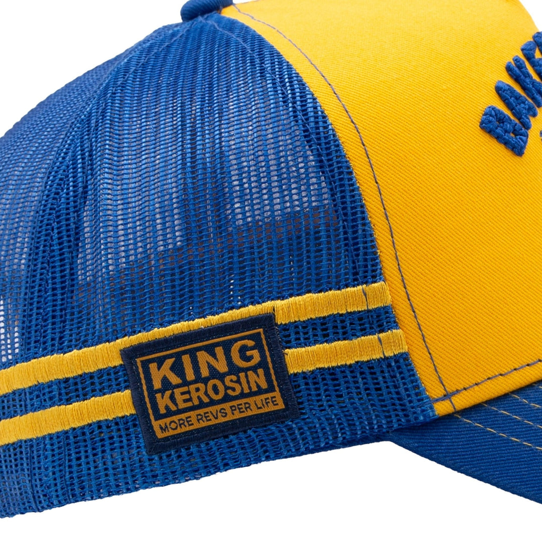 King Kerosin Bakersfield Track Club Trucker Cap Navy/Gelb – Ansicht 7