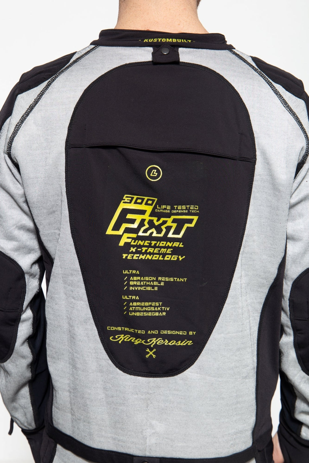 King Kerosin Motorradinnenjacke Kustombuilt Grau – Ansicht 4